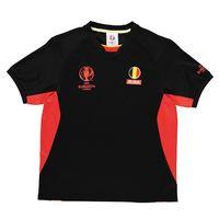 belgium uefa euro 2016 poly training tee black kids