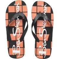 ben sherman mens atlantic flip flops black