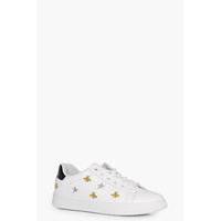 Bee Embroidered Trainer - black