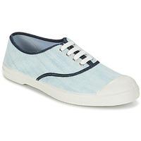 bensimon tennis bleached denim womens shoes trainers in blue