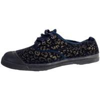 Bensimon Shoes Lacet Gold Leopard 532 Bleu women\'s Shoes (Trainers) in blue