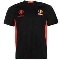 belgium uefa euro 2016 poly training tee black