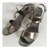 bespoke size 7 405 silver high heeled sandals