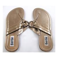 Bertie - approx size 6 - new gold coloured flip flops