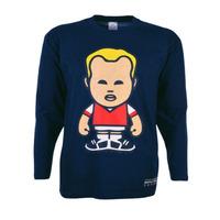 Bergkamp Retro Long Sleeve T-Shirt (Navy)