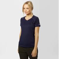 berghaus womens short sleeve v neck tech tee navy