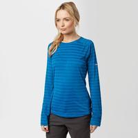 Berghaus Women\'s Striped Tech Long Sleeve T-Shirt - Blue, Blue