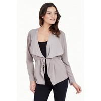 belted waterfall soft jacket