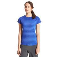 Berghaus Women\'s Stripe Short Sleeve Baselayer - Blue, Blue