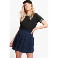 bethany pleated sweat skater skirt navy