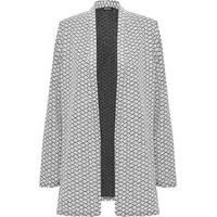 belinda open jacquard cardigan light grey