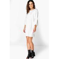 Bell Sleeve Dress - ivory
