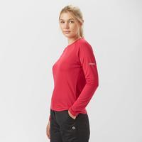 berghaus womens long sleeve crew baselayer pink