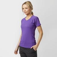 Berghaus Women\'s Short Sleeve V-Neck Tech Tee, Purple