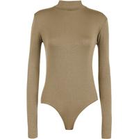 Bettie Turtle Neck Long Sleeved Bodysuit - Mocha