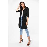 Belted Pocket Trench - black