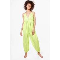 beach jumpsuit lime