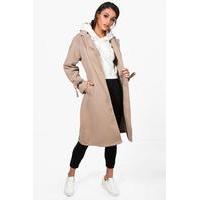 Belted Detail Coat - stone