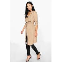 belted duster camel