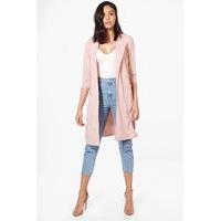 Belted Pocket Trench - rose