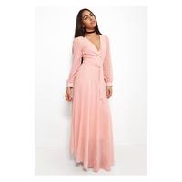 Bella Pink Chiffon Maxi Dress