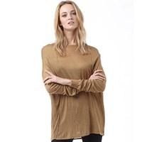 Bench Womens Canvass Oversized Jumper Khaki