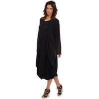 bella blue dress reglisse womens long dress in black