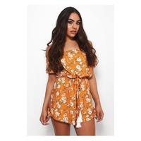 bella floral bardot playsuit