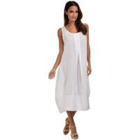 Bella Blue Dress CAMELIA women\'s Long Dress in white