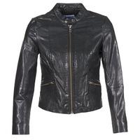 betty london gacrash womens leather jacket in black