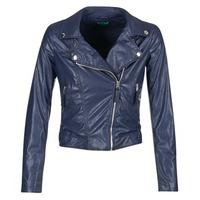 Benetton FERDONI women\'s Leather jacket in blue