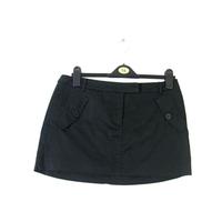 Ben Sherman Size M Black Cotton Mod Mini Skirt
