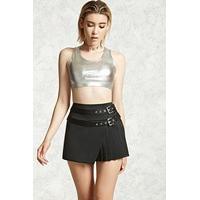 Belted Satin Skort