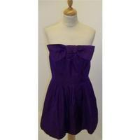 belle by oasis purple strapless cocktail party dress size 16