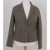 ben sherman size l taupe and pink striped jacket