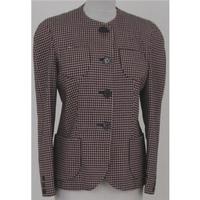 betty barclay size m pink and black houndstooth jacket