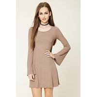 bell sleeve skater dress