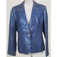 Bernard Zins size 12 blue and silver jacket