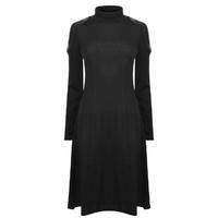 belstaff turtle neck knit midi dress