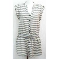 Bench grey/cream striped dress Size L