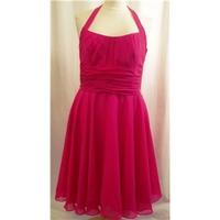 beau monde beaumonde size 18 pink halter neck dress