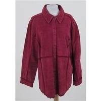 Beth Terrell Size:L raspberry-pink suede jacket