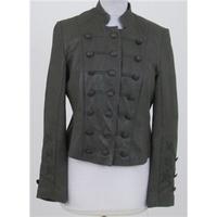 Betty Barclay, size 12 khaki green leather jacket