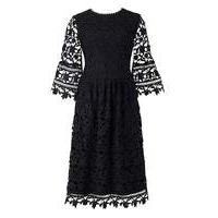 bell sleeve lace dress