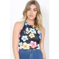 Beatrix Halter Neck Multi Color Crop Top
