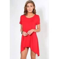 bea hanky hem cap sleeves plan top