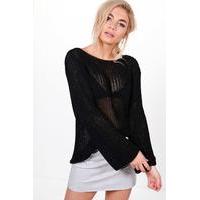 Bell Sleeve Jumper - black