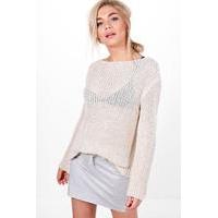 Bell Sleeve Jumper - stone