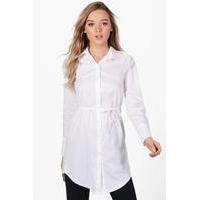 Belted Shirt - white