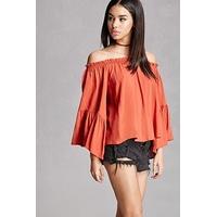 Bell-Sleeve Off-the-Shoulder Top